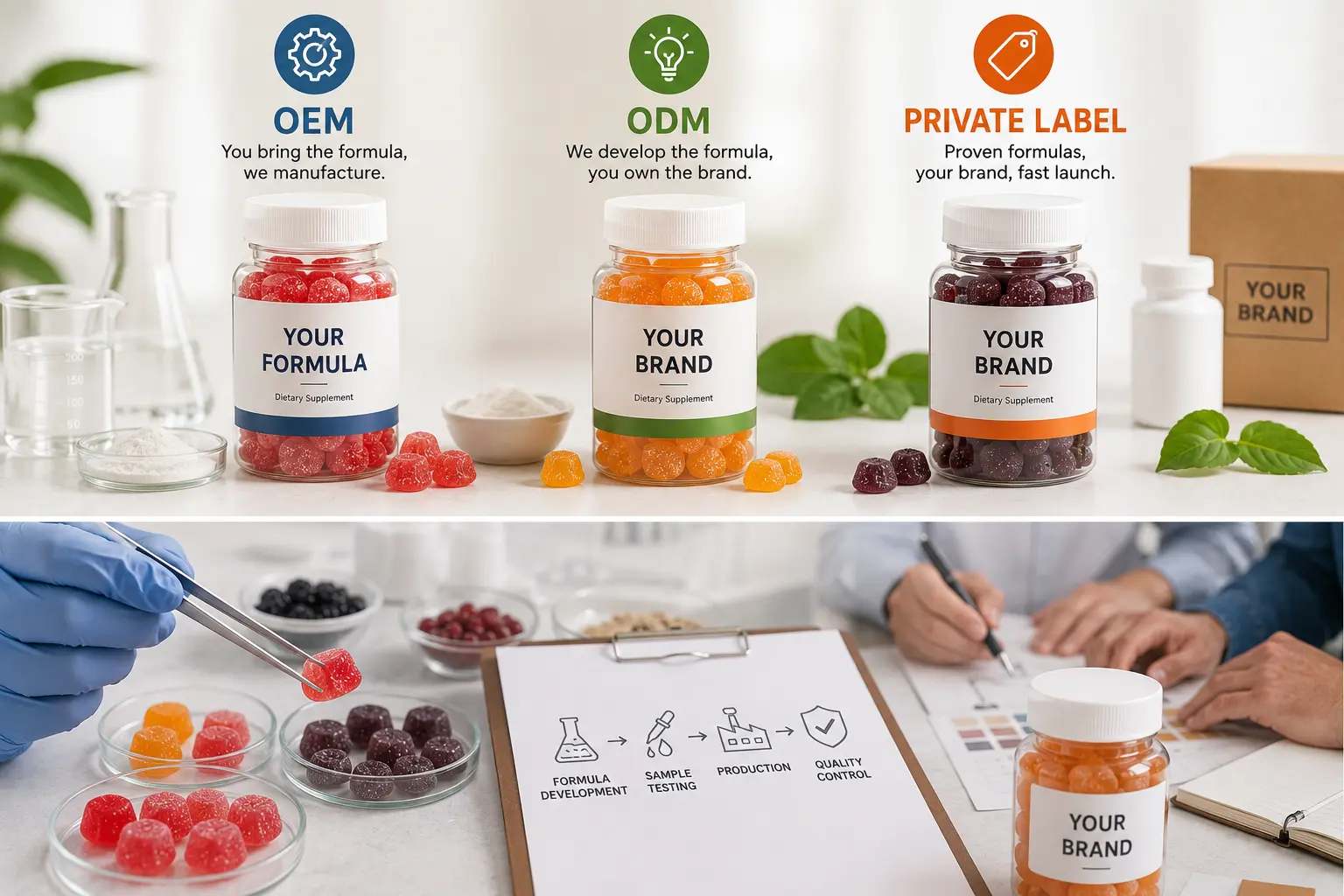 Gummy product development and manufacturing process