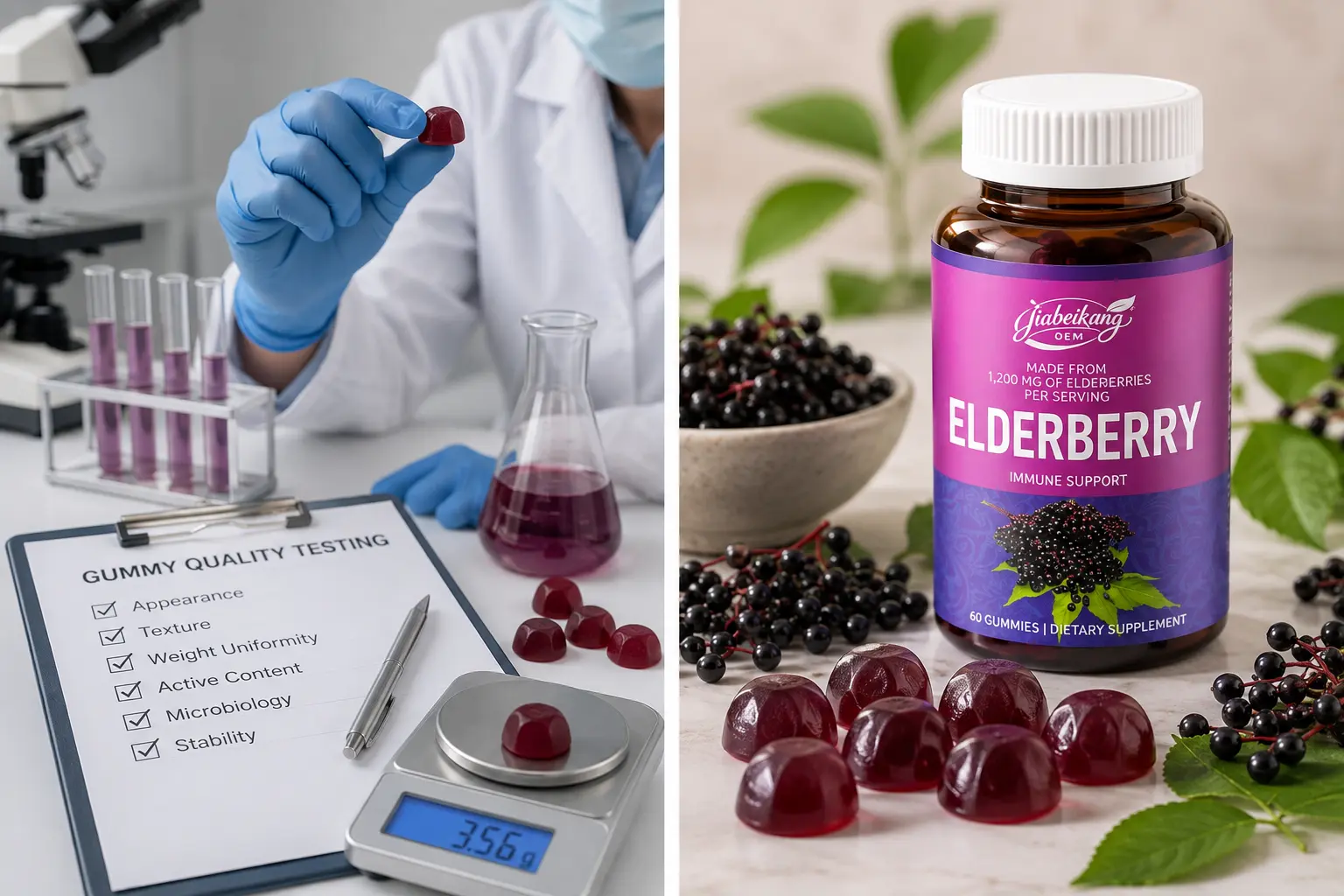Gummy supplement stability testing across temperature humidity and time