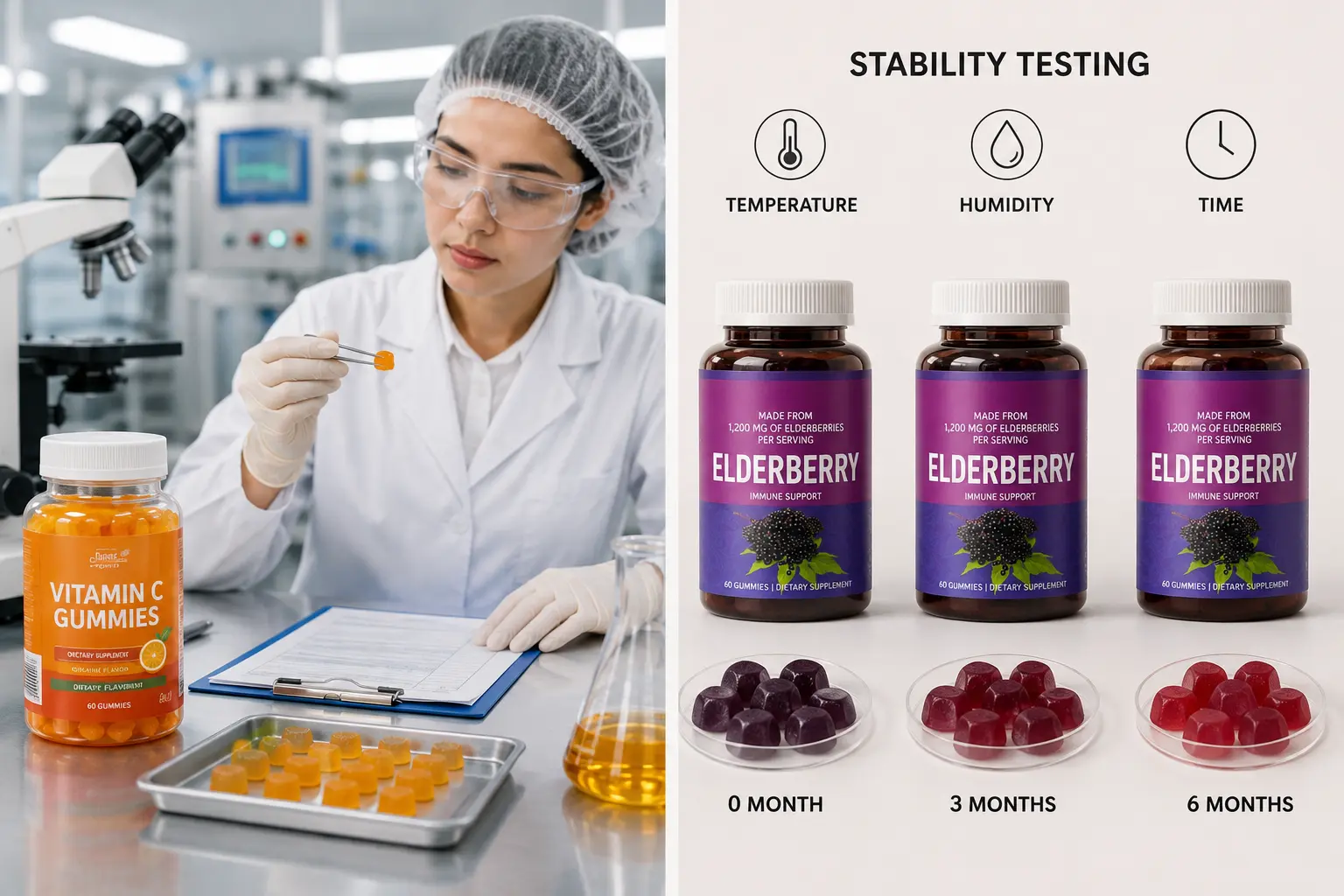Gummy supplement quality testing and batch inspection