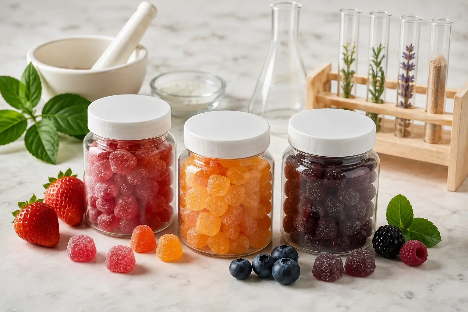 OEM, ODM, and private label gummy manufacturing concept