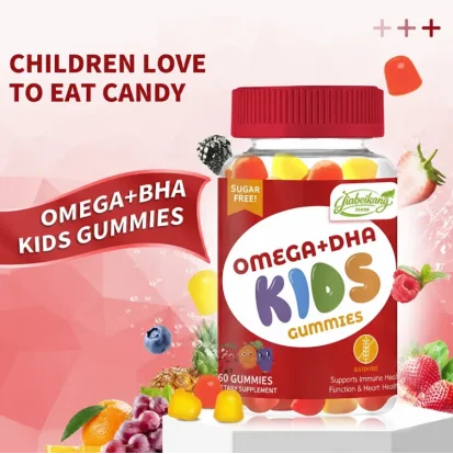 Red Kangaroo kids Omega+DHA gummies with fruit