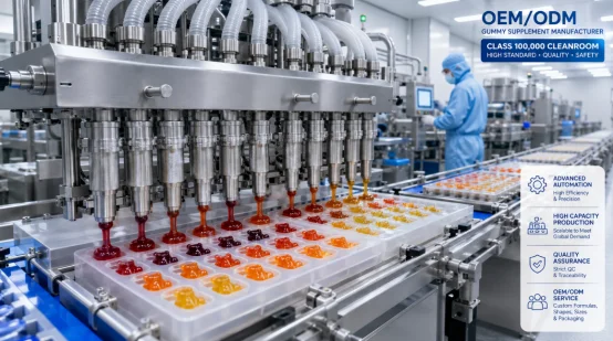 Automated gummy supplement manufacturing line