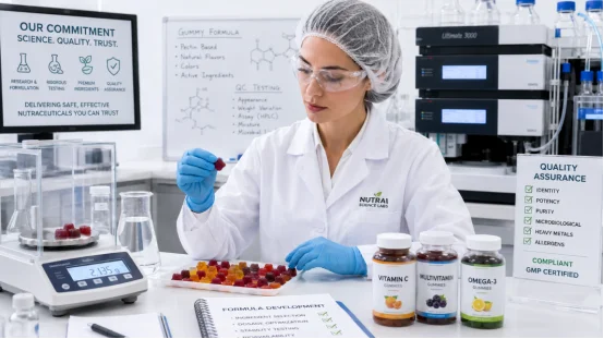 Gummy supplement lab testing and quality control
