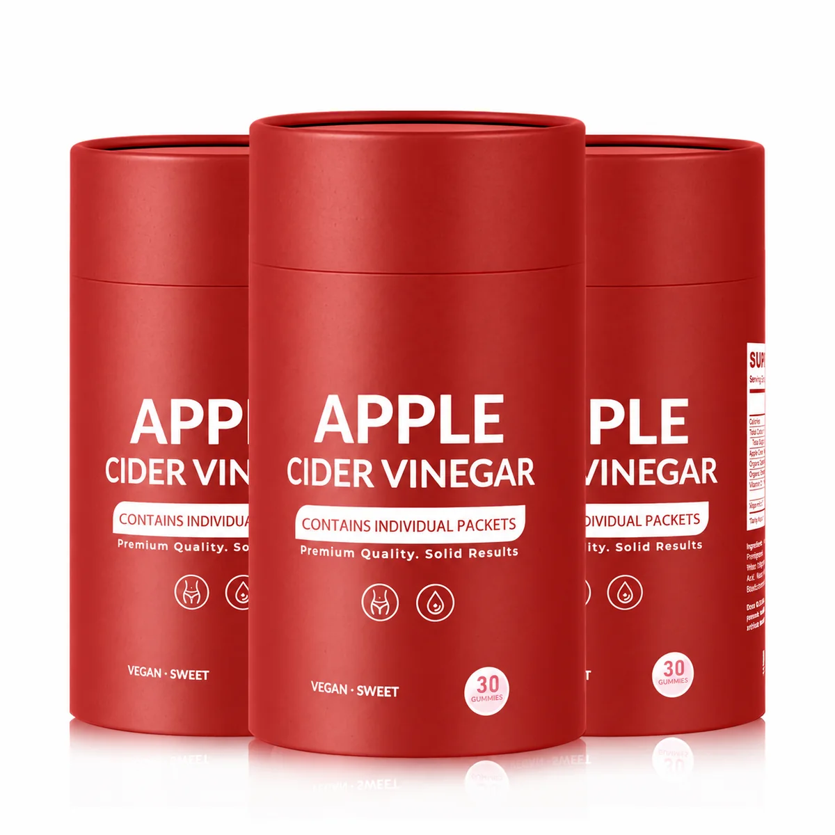 Apple cider vinegar gummy packaging reference