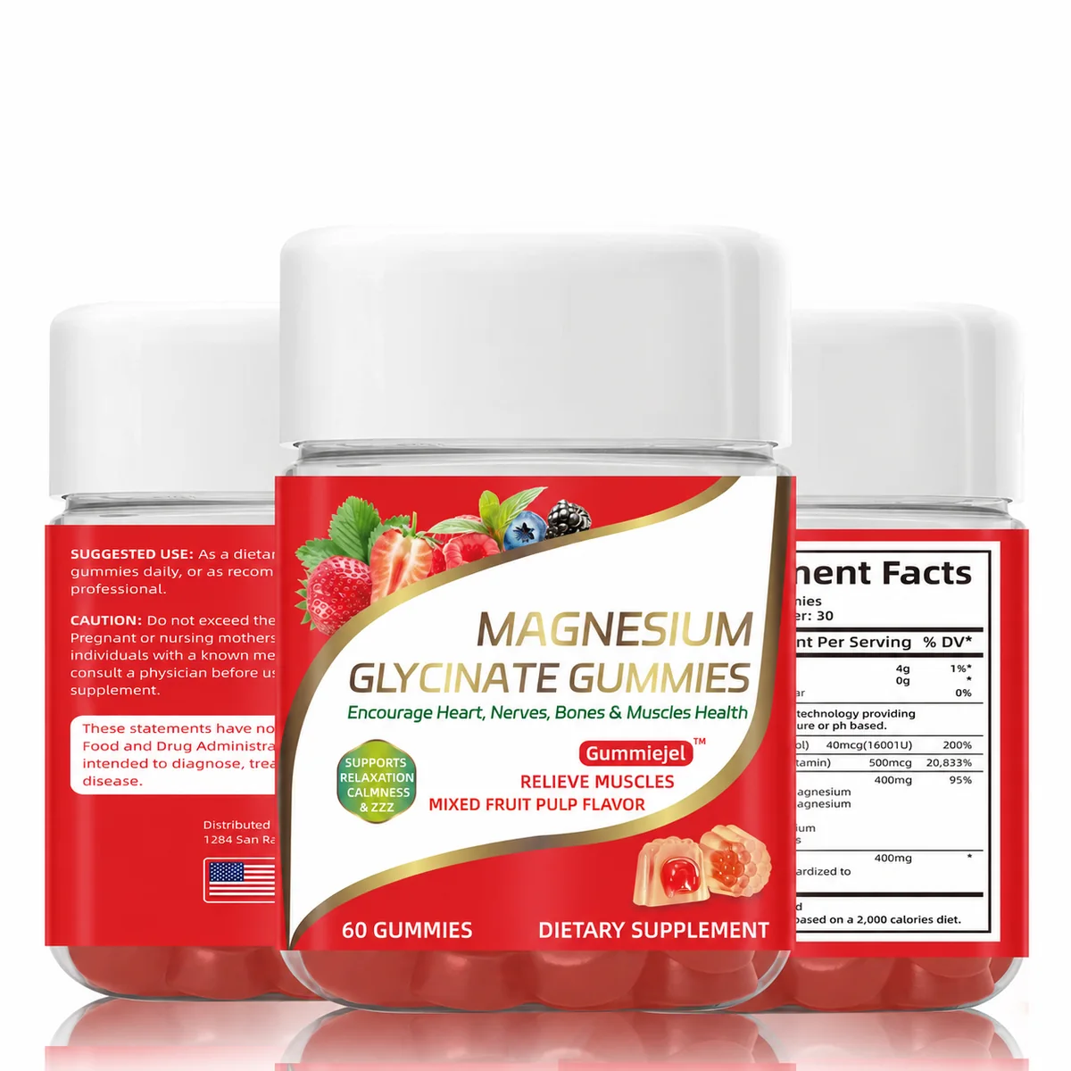 Magnesium gummy format and texture reference